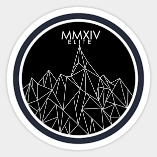 Geometric Mountains Sticker